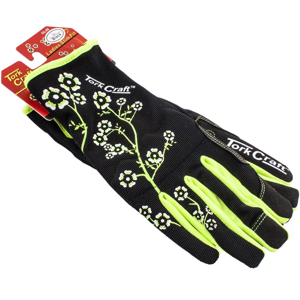 [GL44] Ladies Slim Fit X-small Garden Gloves Black