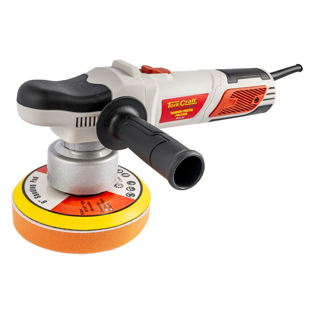[POL04] Polisher Random Orbital 800w 150mm B/pad 2000-6400rpm Const./power Aux