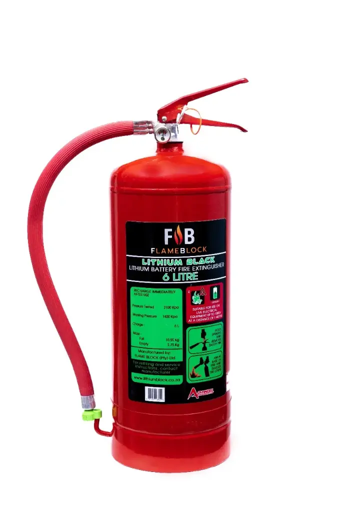 Flameblock 6l Lithium Battery Fire Extinguisher