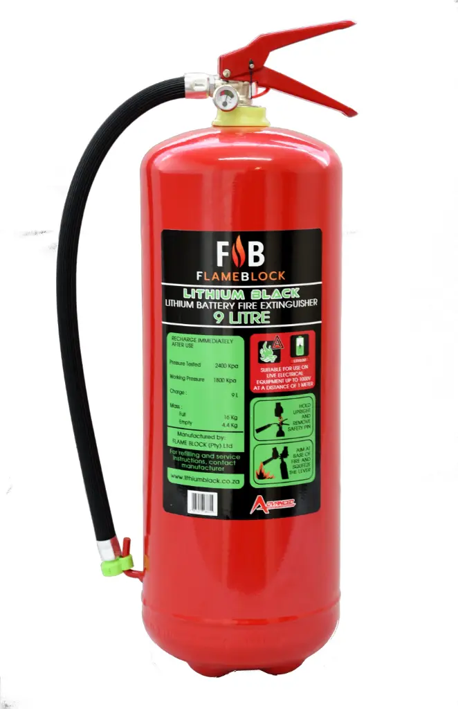 Flameblock 9l Lithium Battery Fire Extinguisher